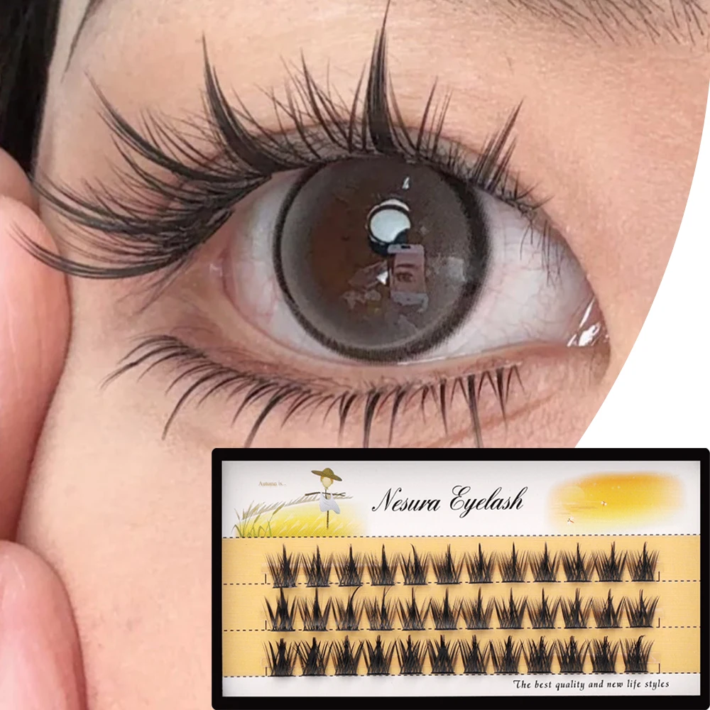 Individuele Zachte Nepwimpers 1 Doos Manga Natuurlijke Pluizige Dikke Clusters Valse Wimpers Handgemaakte Lash Extensie Cosmetische Oogmake-Up