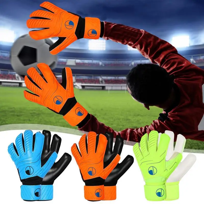 

Goalie Gloves Soccer Anti-Slip Football Gloves Keeper Gloves With Extra Grip Palm For Kids Youth Adult