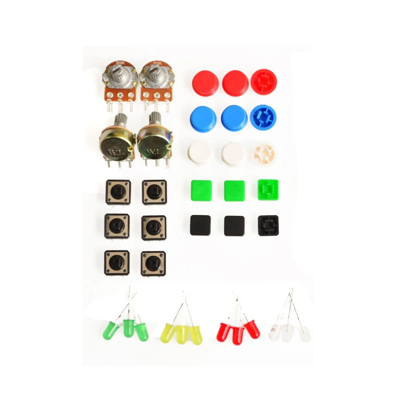 1 sets Handy Portable Resistor Kit for Starter Kit for UNO R3 LED potentiometer tact switch pin header