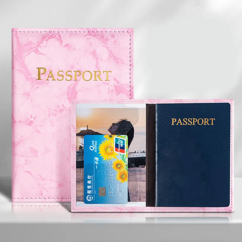 

Чехол для паспорта из искусственной кожи, многофункциональный дорожный кошелек для удостоверений личности, кредитных карт, тонкий карман для документов, обложка для паспорта