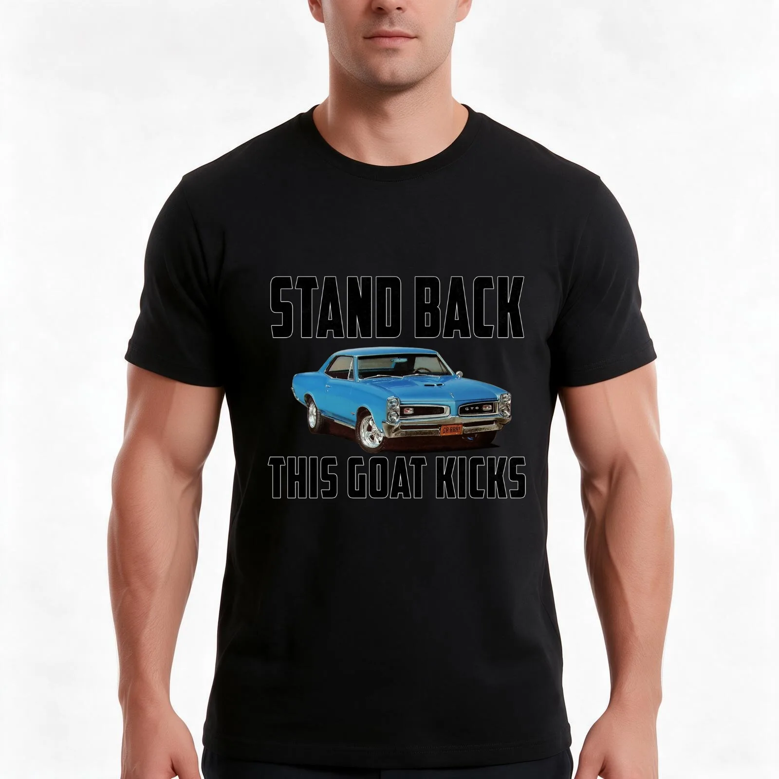 This GTO Kicks T-Shirt, Summer Casual Cotton Tee, Oversized Streetwear Tops, Vintage Graphic Print, Loose Fit Short Sleeve