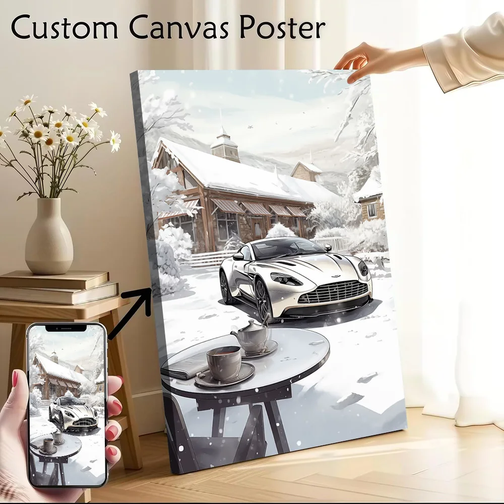 Super Car Martin in Winter Canvas Poster Customizable Printed Canvas Painting Wall Art for Fans Decorative Paintings Wand Deko