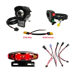 Electric scooter 36/48V/60V Headlight Front Tail Rear Warning Lights LED Night Spotlight Headlamp Cycling EBike