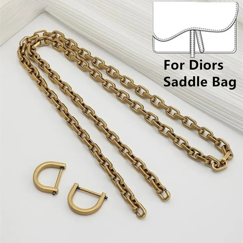 Accesorios para bolsos, cadena de Metal, bolsos de un solo hombro tipo bandolera, bolsos con correa adecuados para bolsa de sillín Dior, piezas de modificación DIY