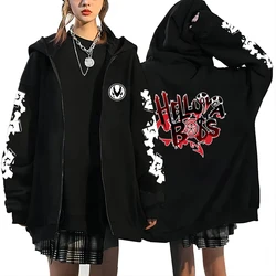 Helluva Boss Hooded Zipper Shirt Y2k Aesthetic Anime Unisex Loose Sweatshirt Hip Hop Street Style Large Tops Spring And Autumn