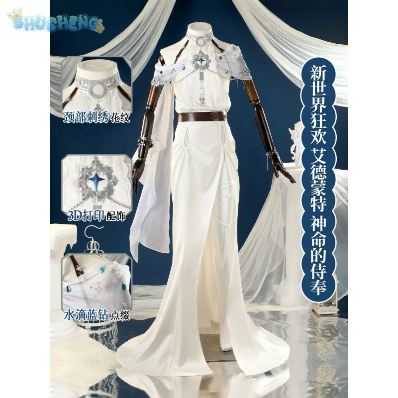 

Anime Game Nu: Carnival Edmond‌ Cosplay Costume Halloween New Elegant Dress Men Women Belt Props Tattoo Stickers Part Suit