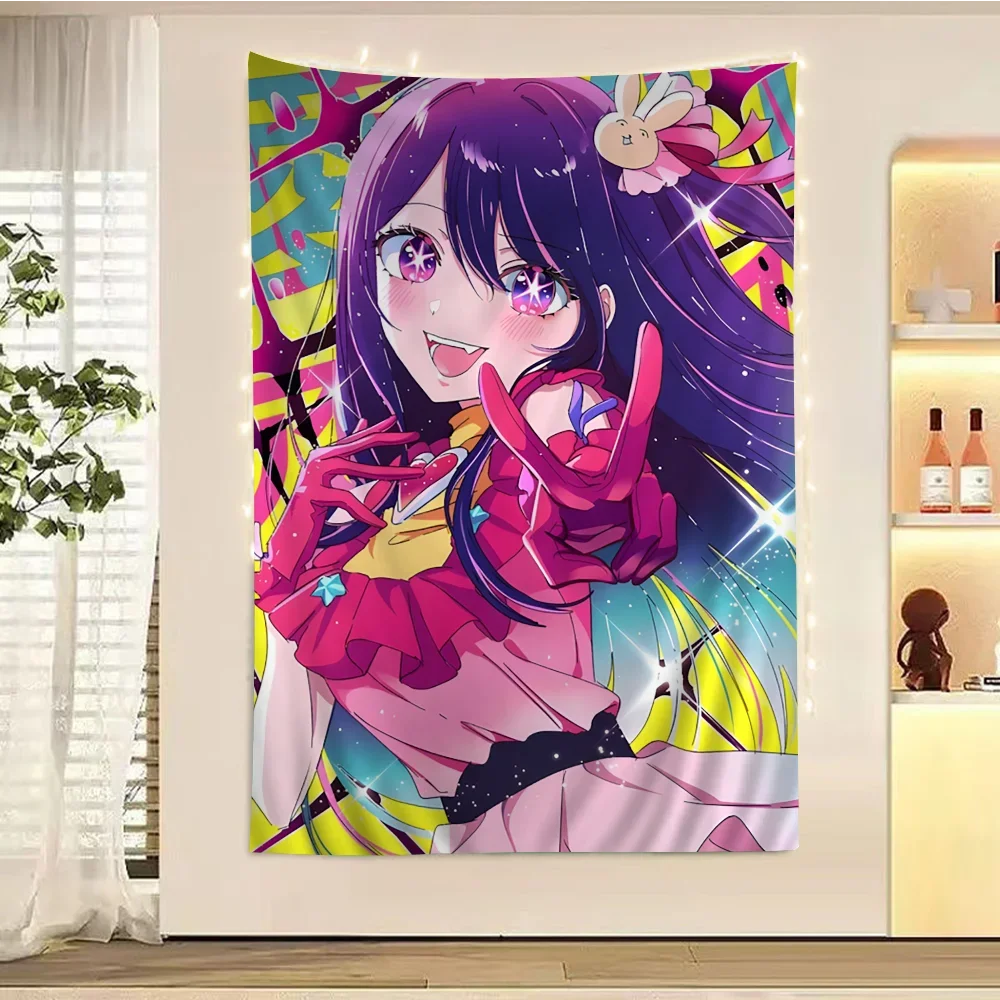 

Anime O-Oshi No Ko Hoshino Ai Hanging Bohemian Tapestry Hanging Tarot Hippie Wall Rugs Dorm Japanese Tapestry