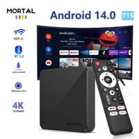 Mortal T1S TV Box Allwinner H313 Google Assistant Voice Control Android14 4K HDR 2.4G Wifi 6 16G ROM Youtube Smart Media Player