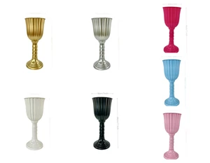 1 buah Vas Bunga untuk Centerpieces Vas Silinder Centerpieces Pernikahan Centerpieces Pernikahan Emas untuk Meja Centerpiece Meja Des 10 vas emas penjualan terbaik tinggi - №