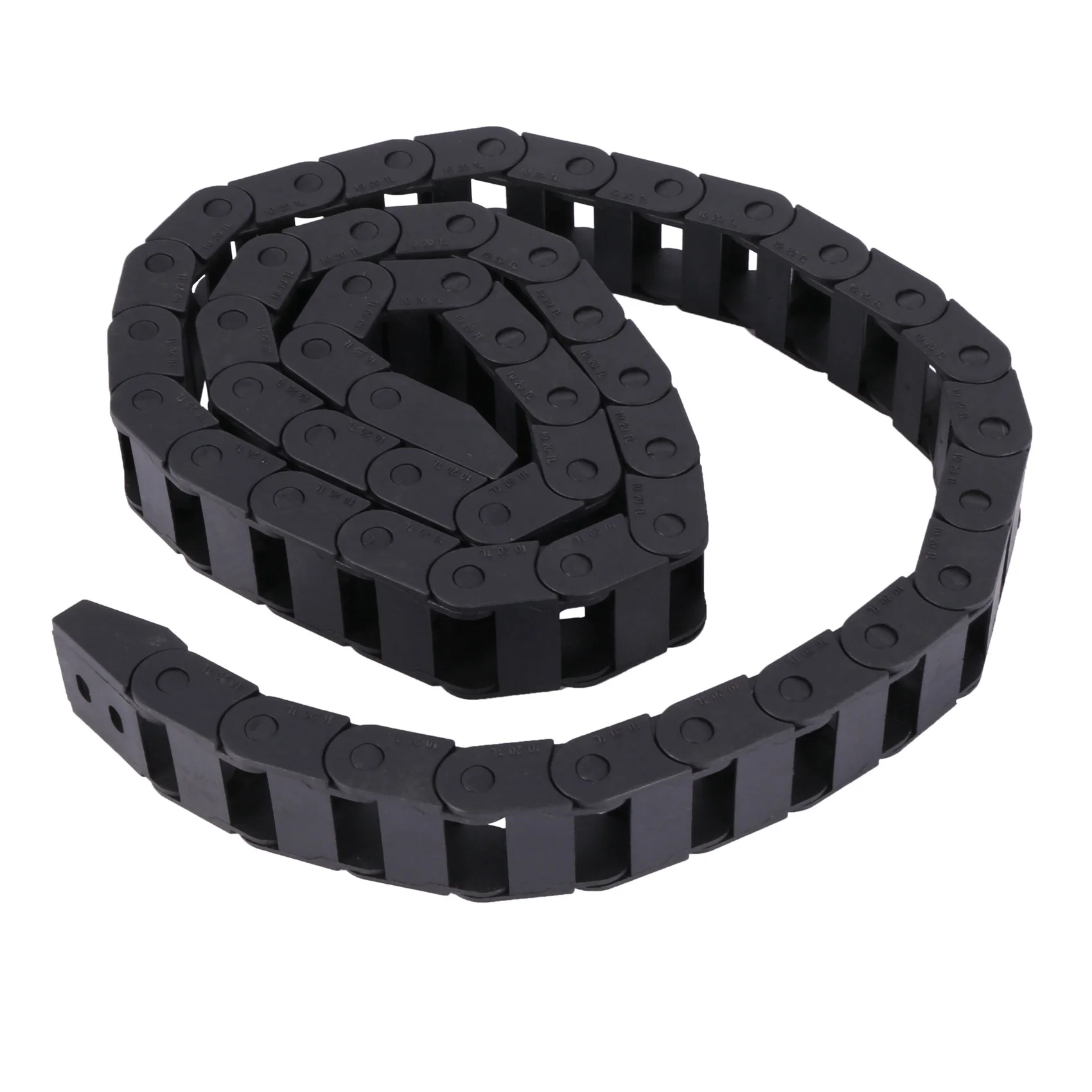 AB33-5Pcs 10 X 20Mm 1M Open On Both Side Plastic Towline Cable Drag Chain