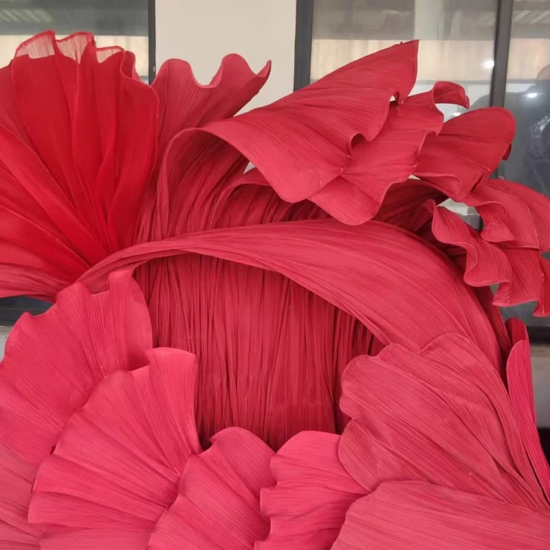 

Однотонная глянцевая плиссированная ткань: готовое изделие для свадебного декора, фонового дизайна, ткани для рукоделия и шитья, продается на метры