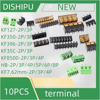 10pcs  KF127-2P/3P KF350-2P KF396-2P/3P KF35C-2P KF8500 HB9500-2P KF7.62mm PCB conector de bloque de terminales de tornillo