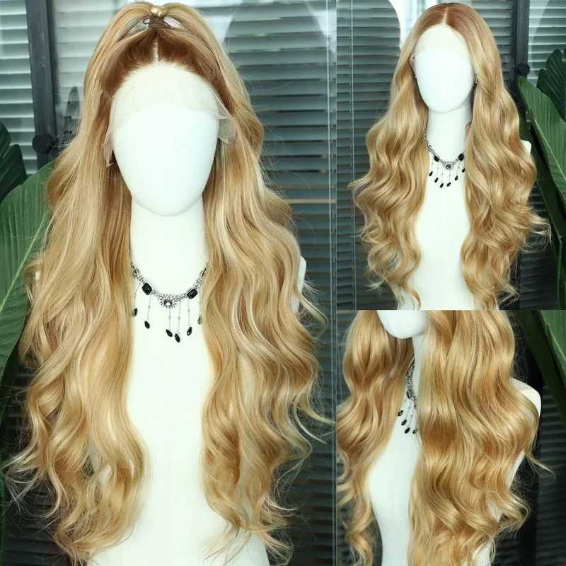 LACE FRONT WIG HUMAN HAIR mixed blonde hair