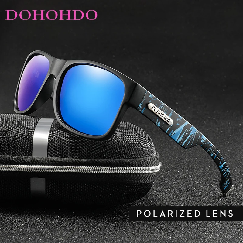 

Fashion Designer Square Sports Cycling Polarized Night Vision Sunglasses Men Women Driving Fishing Anti-Glare Goggles Male UV400