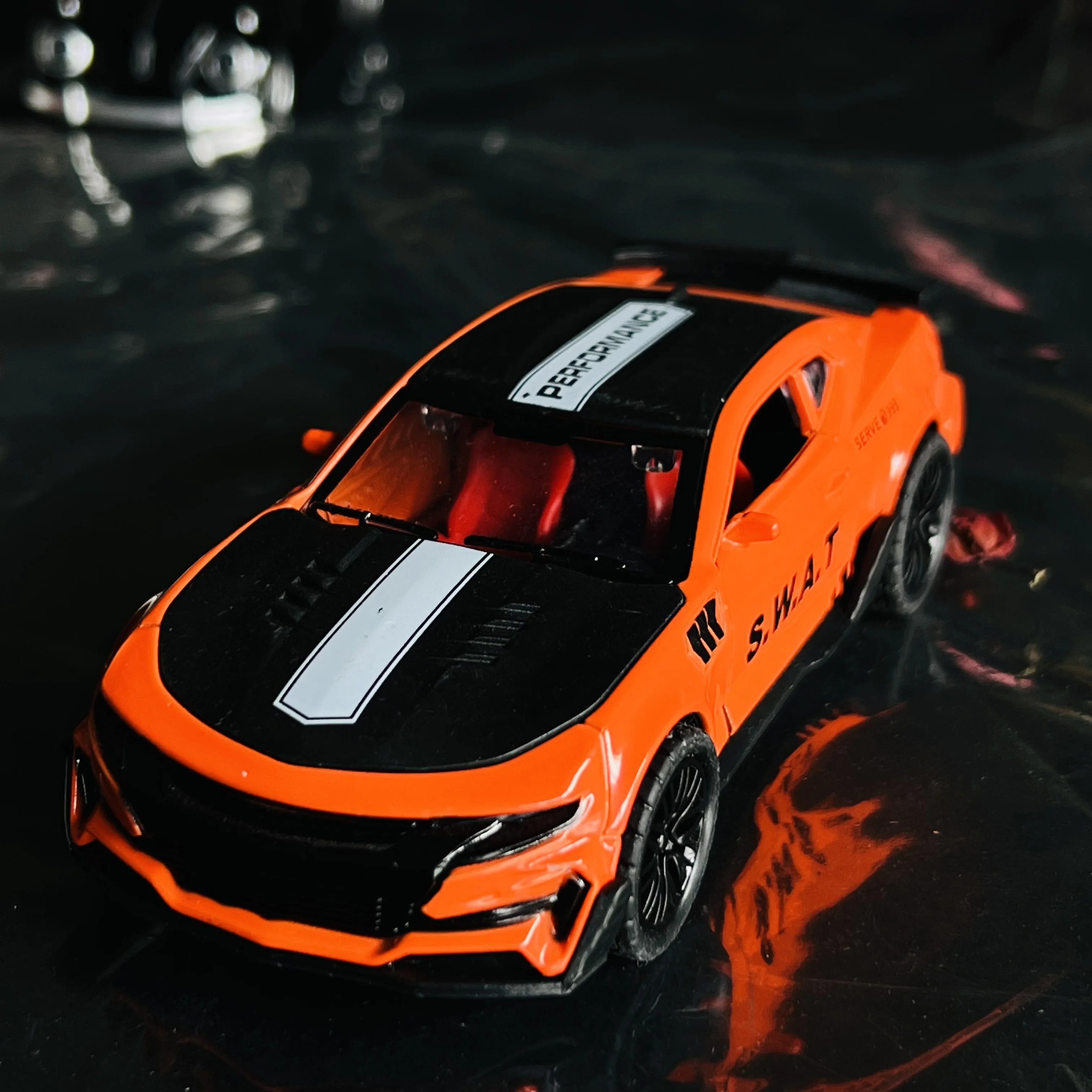 سيارة رياضية محاكاة مصنوعة من خليط معدني، نموذج سيارة، فتحة باب، سيارة لعبة للأطفال، تزيين كعكة الأولاد