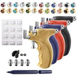 Professional Universal Ear Piercing Gun Tools Steel Birthstone Studs Earring Safe Helix Piercing Tool Body Jewelry Machine Kit