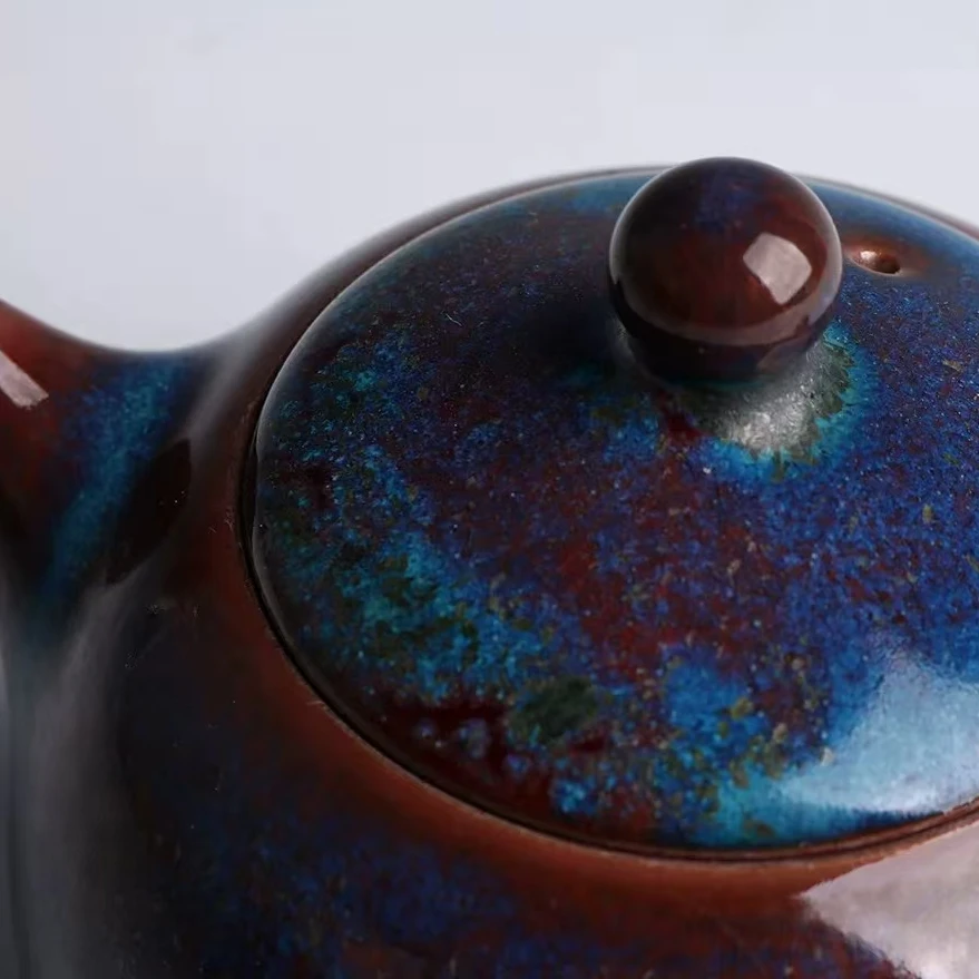 

Jun Kiln Jun Porcelain Raw Material Carbon-burned Crystalline Xi Shi Pot Home Living Tea Set