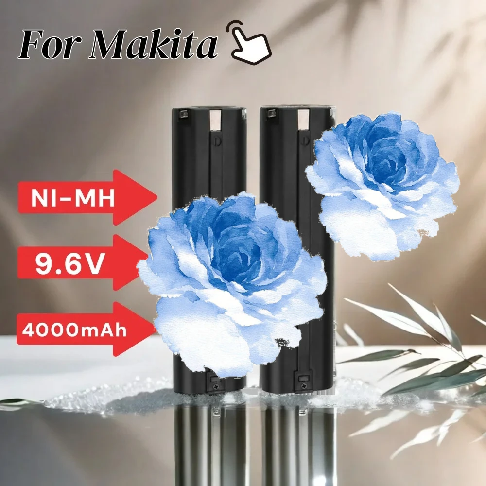 

Ni-MH Battery for Makita Mak 6095D 9001 9002 9033 9034 632007-4 9600 193890-9 5090D Replacement battery 9.6V 4000mAh