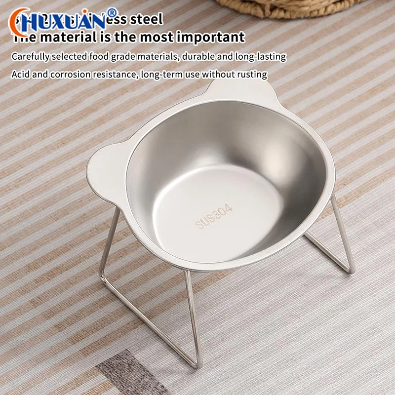Q Stainless Steel Tall Pet Food Bowls Are Perfect For Daily Feeding Of Indoor Cats And Small Dogs view 2