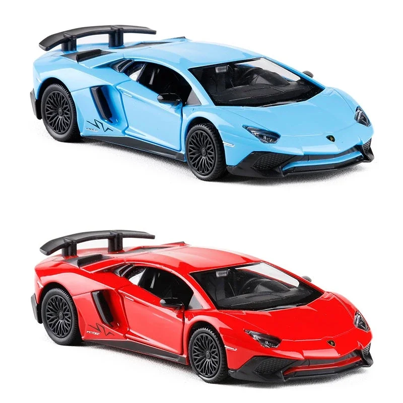 1:36 Lamborghini Aventador LP750-4 SV Coupe Toy Car RMZ City Diecast Metal Miniature Model Pull Back Collection Gift For Boy