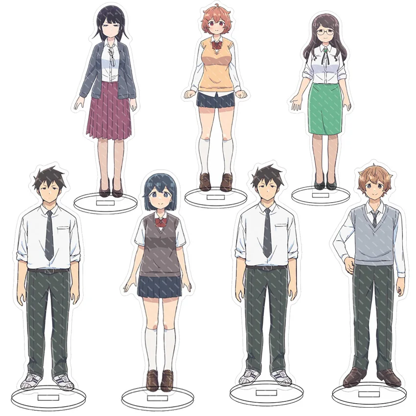 Soporte Acrílico de Anime de 16 CM Aharen-san wa Hakarenai ‌ Figuras de Aharen Reina, Raidō Shōta y Ōshiro Mitsuki, Adornos, Regalos Exquisitos