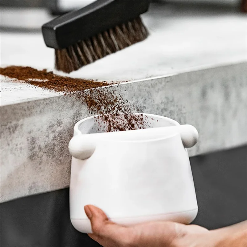 9M-Coffee Knock Box With Rubber Knock Bar Large Espresso Grounds Container Non-Slip Waste Coffee Grounds Dump Bin