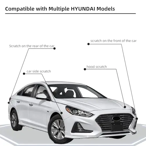 Hyper White(WC9) Car Paint Touch Up Pen Compatible with Hyundai,Automotive Scratch Remover for Nicks & Chips Repair