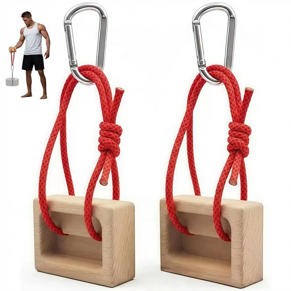 New Wooden Climbing Hangboard Sturdy Dual Pocket Grip Blocks Dual Depth Portable Finger Strength Trainer Power Forearm Training