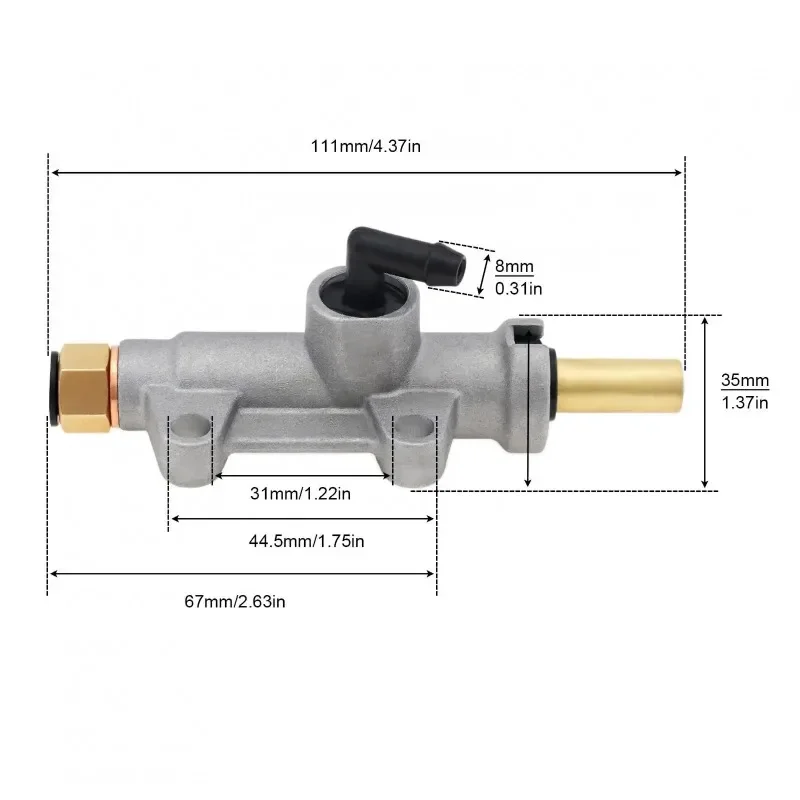 Rear Master Cylinder Brake Assembly Fit for Polaris Sportsman 335 400 500 600 700 800 Scrambler 400 500 Magnum 325 330 1PC