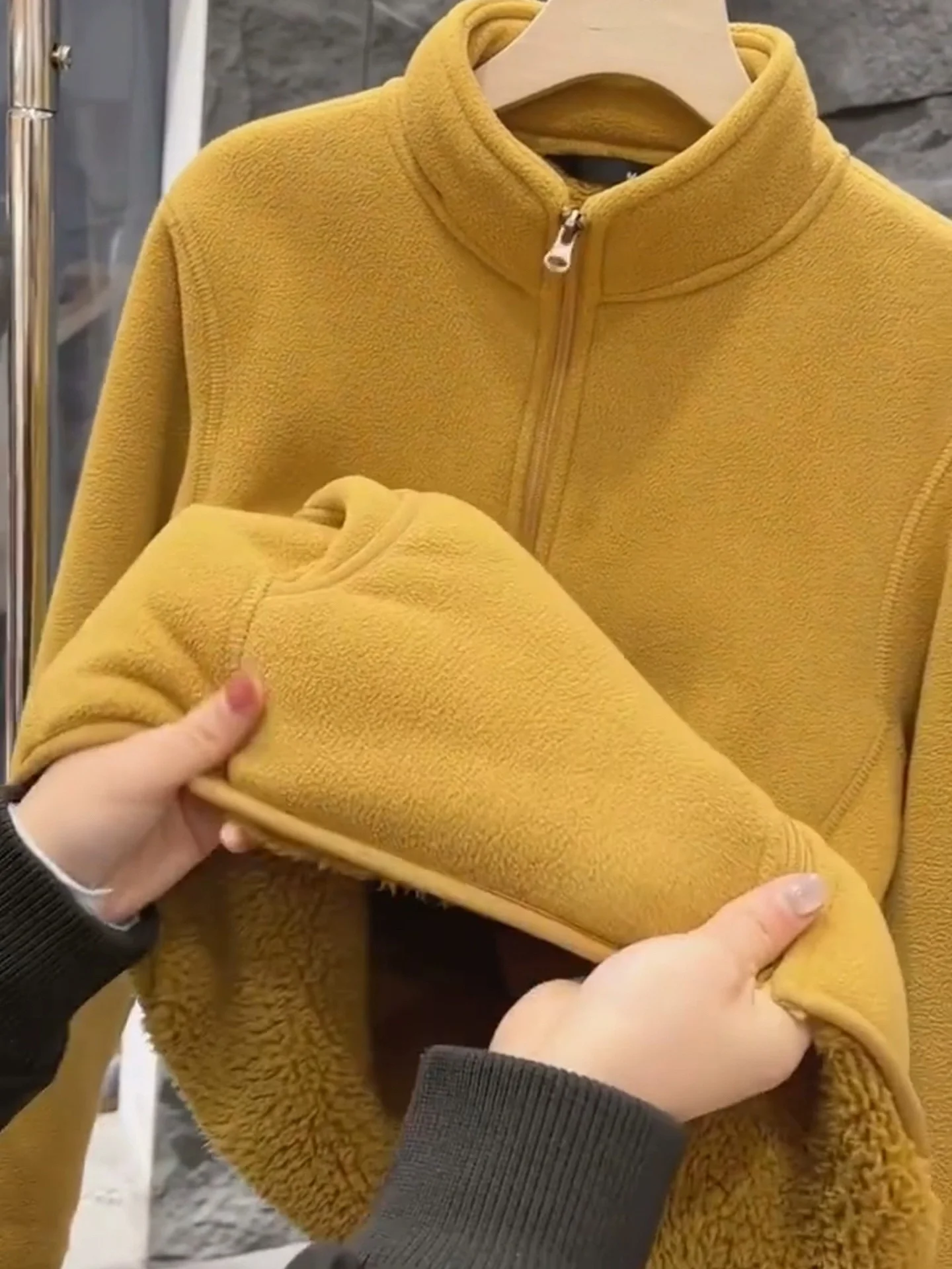 Kurtka zimowa damska khaki z podszewką, ocieplana, na zewnątrz, z bawełnianą wkładką, włókno poliestrowe, zamek błyskawiczny, ort Sle