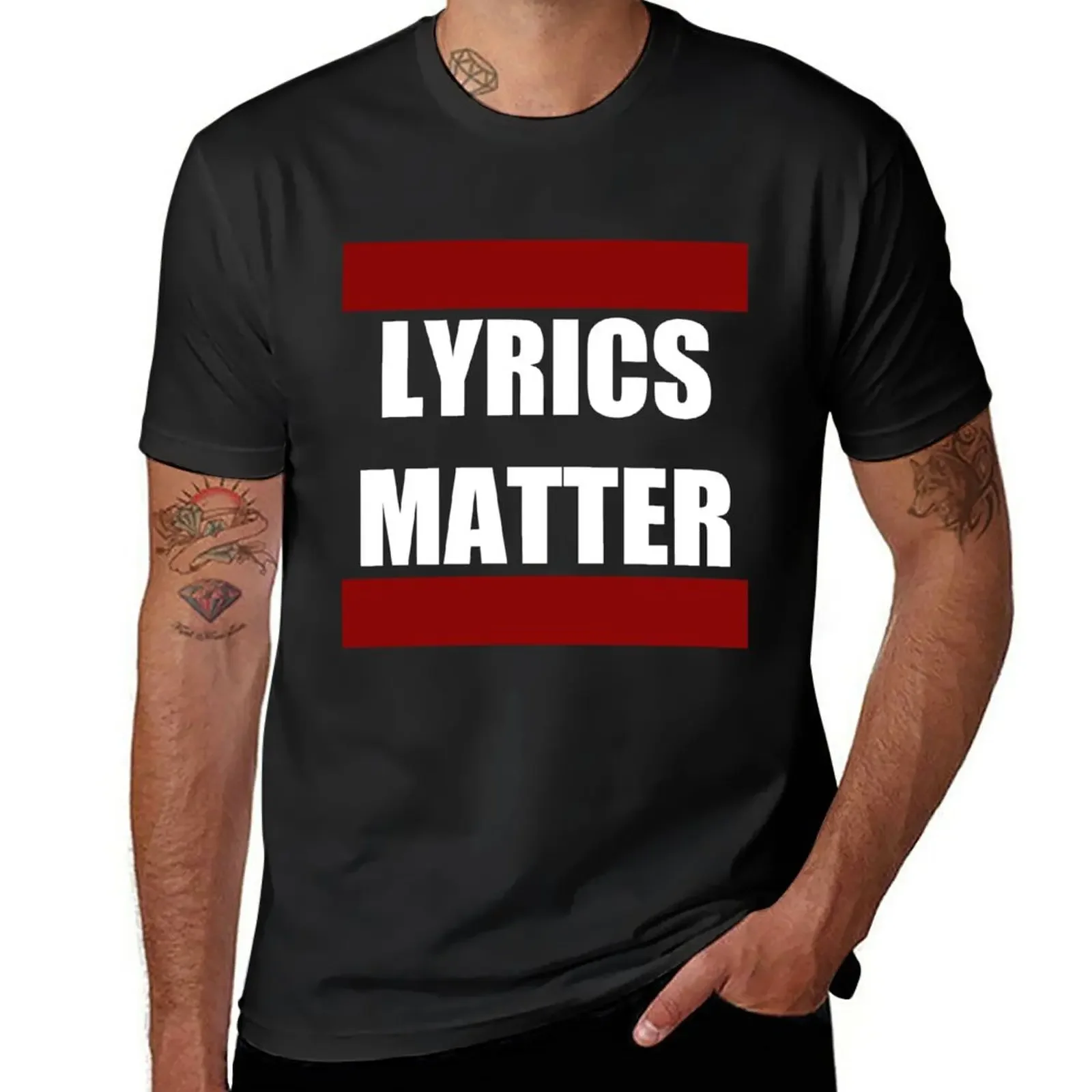 

LYRICS MATTER T-Shirt korean fashion animal prinfor boys Blouse clothes for men