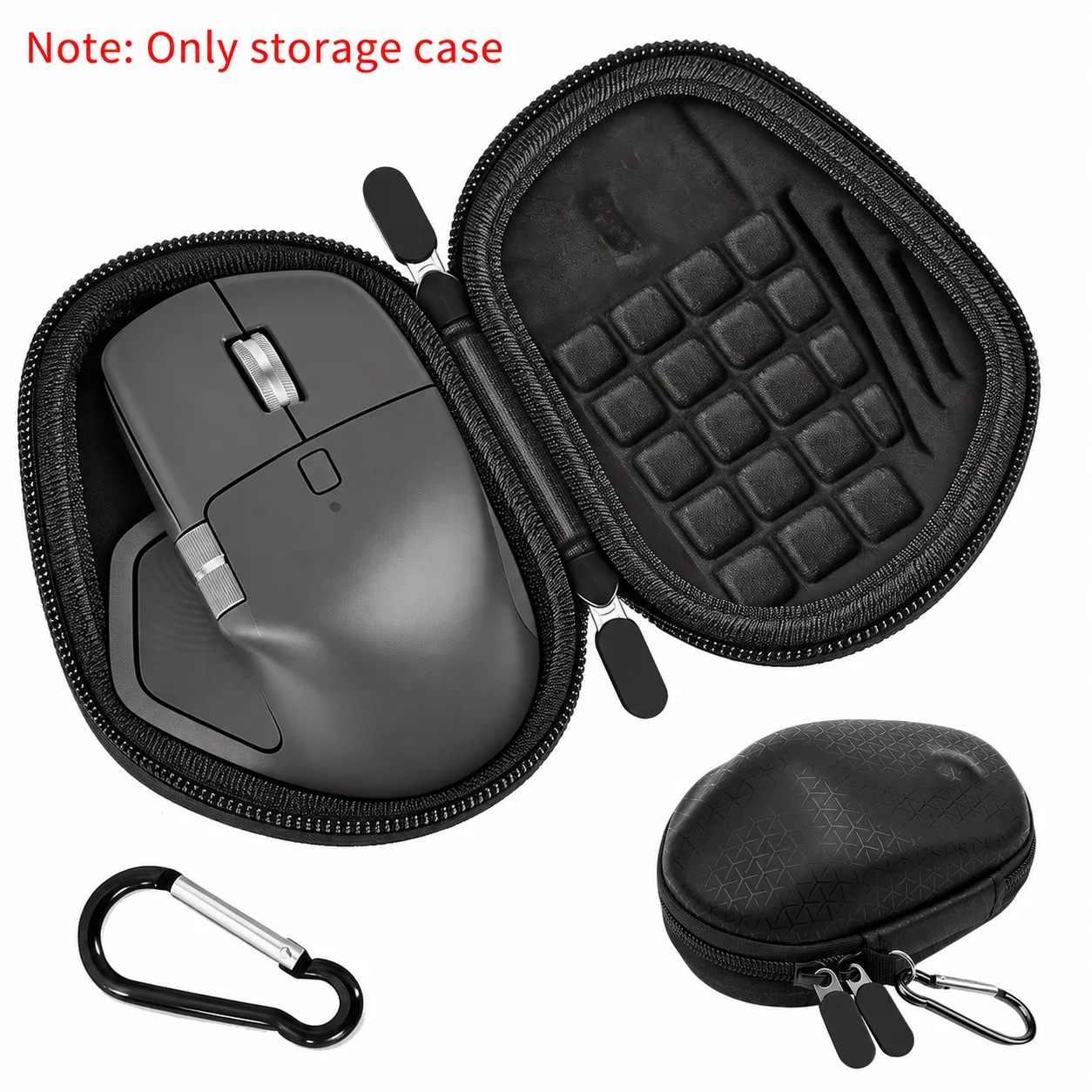Carrying Case Compatible with Logitech MX Master 4/3S/3 Mouse, Waterproof PU Leather Travel Bag with Precise Receiver Slot