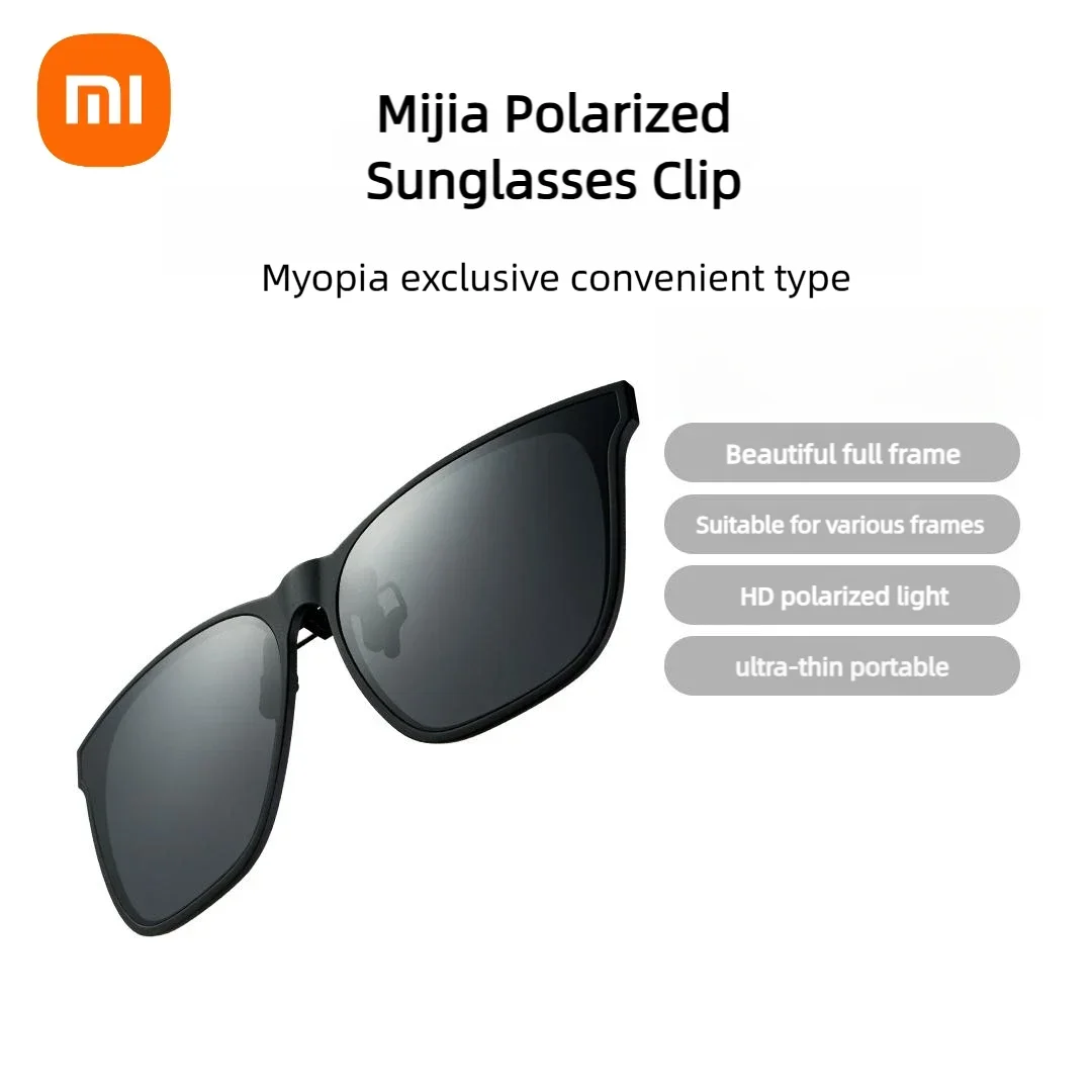 Xiaomi Mijia Clip-On Polarized Sunglasses For Driving Outdoor HD Anti-Glare/UV400 Ultralightweight Universal Fit Over Eyeglasses