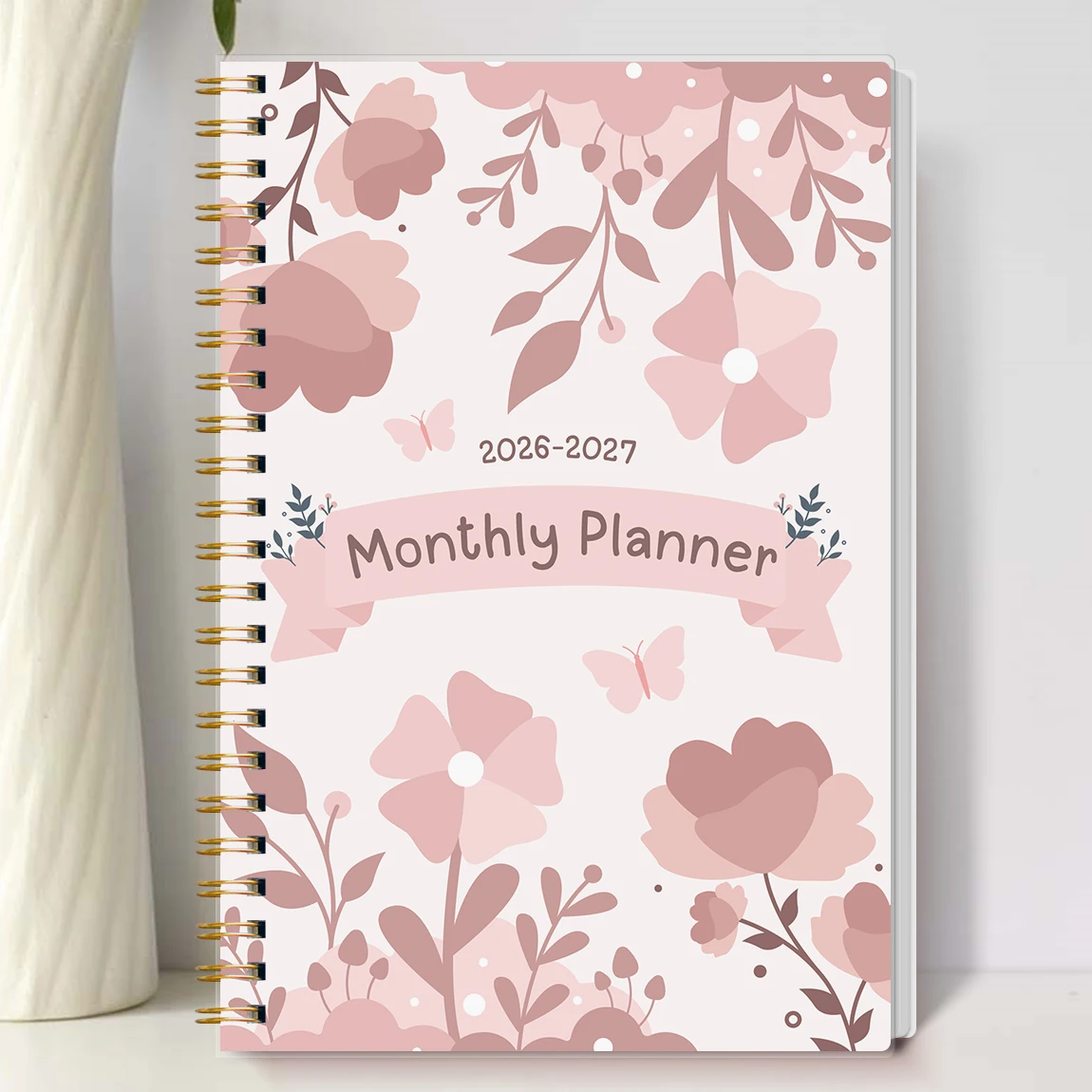 2026-2027 دفتر ملاحظات أسبوعي وشهري مقاس A5 - منظم من 2026 إلى ديسمبر 2027 مع التقويم والملاحظات واللوازم المدرسية والمكتبية