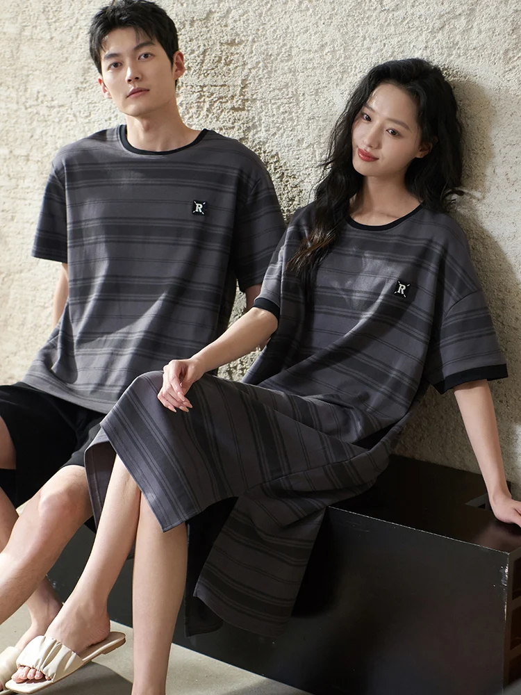 couple's-summer-spwear-ort-sve-pure-cotton-levis-dr-women's-nightgown-men's-set-home-clothes-can-be-worn-outside