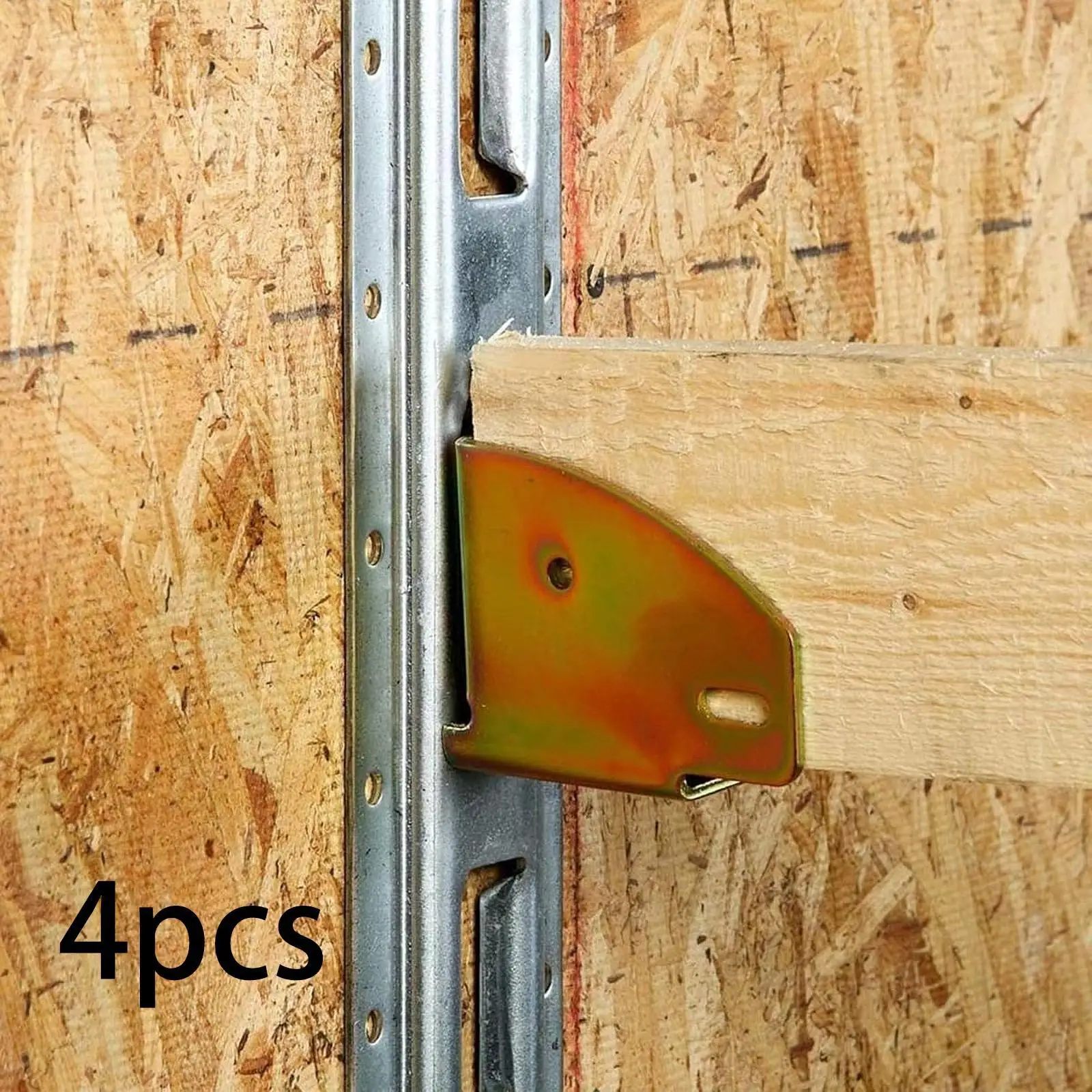 

4 Pieces E Track Wood Beam End Sockets Stable, Practical, Spare Parts Fittings, Professional Portable Premium Wood Beam Brackets