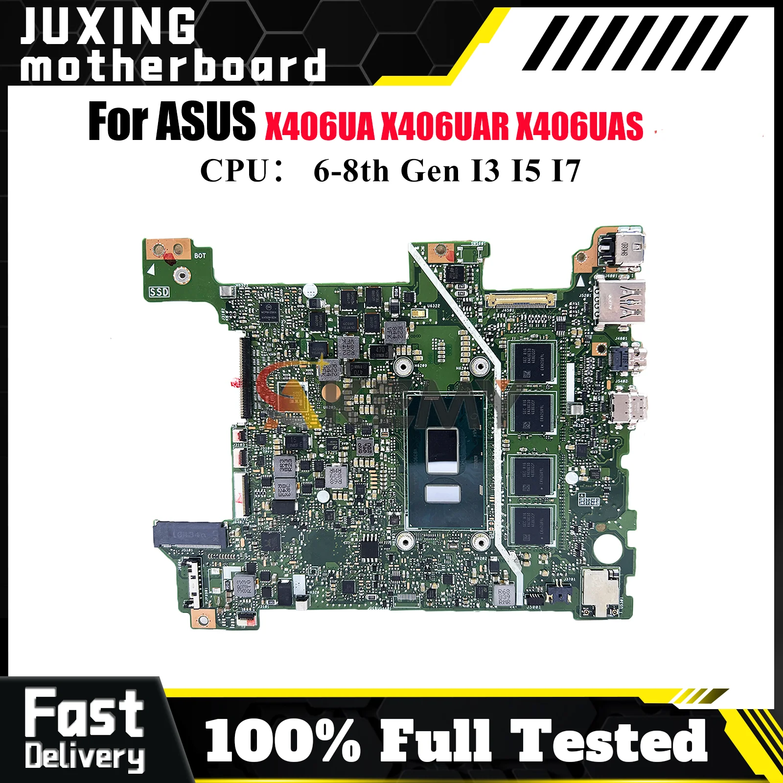 

Материнская плата для ноутбука X406UA для ASUS VivoBook X406U K406U S406U V406U X406UAR X406UAS X406UA, материнская плата с процессором I3 I5 I7, тест ОК