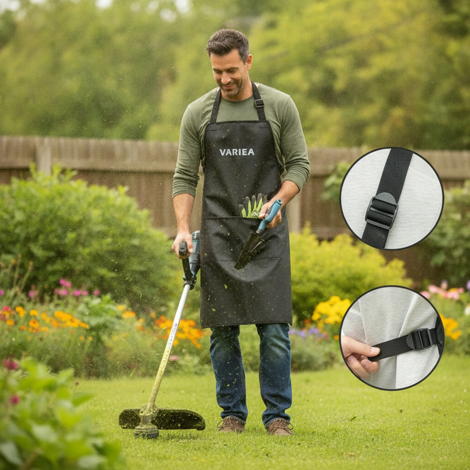 Waterproof Apron Easy to Clean Apron with Adjustable Neck Strap Comfortable One Size Fits All for Gardeners, Gardening