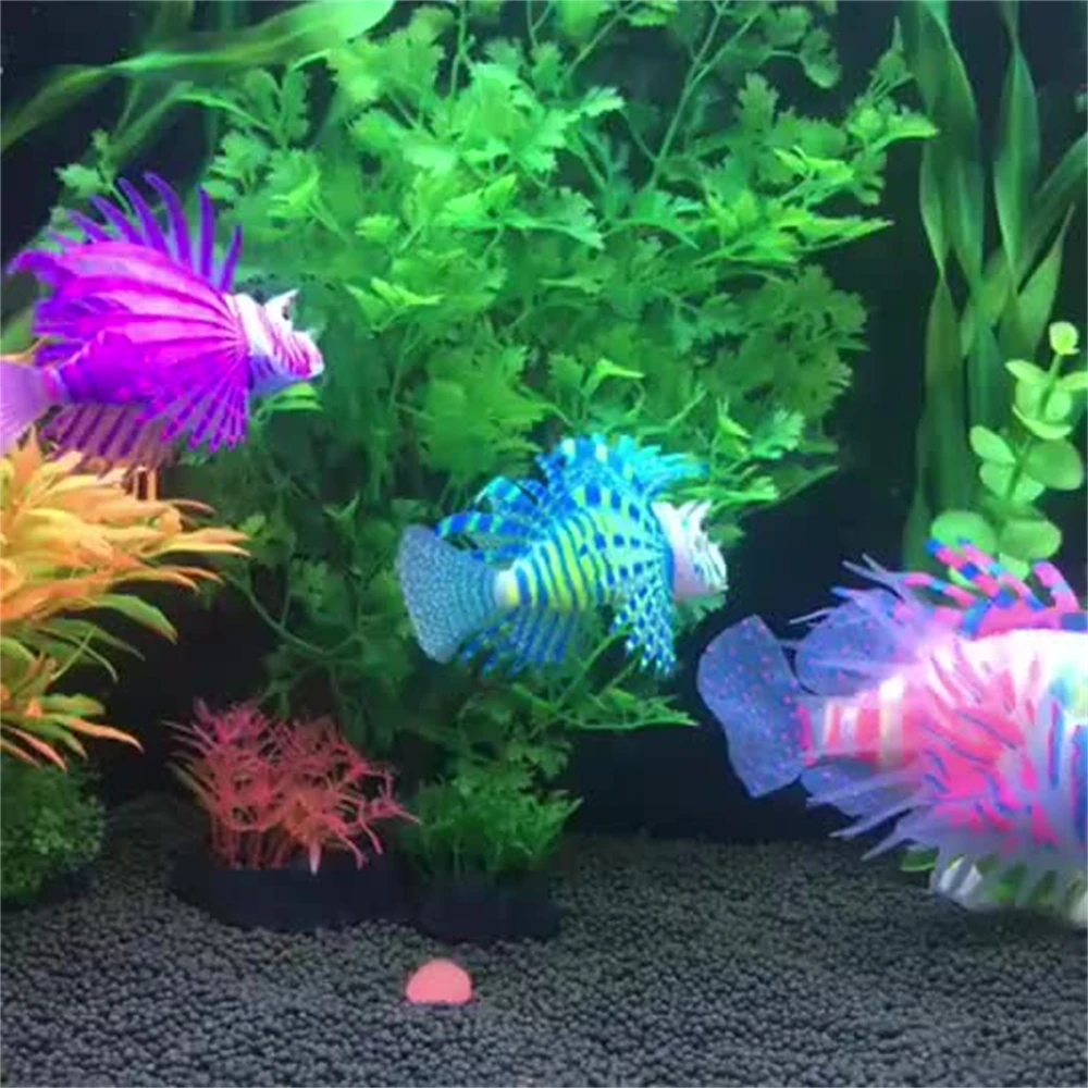 Fish Tank Decorations Good Flexibility The Visual Effect Is Very Good Silicone Material Blue Fish And Aquatic Products Beautiful