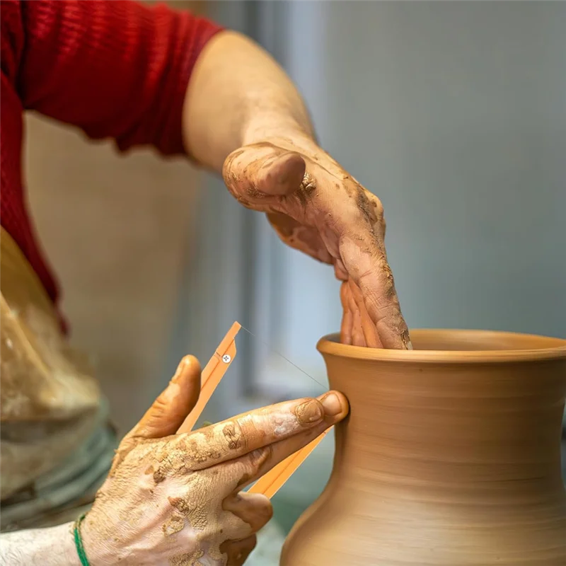 ABUL-One Hand Pottery Wire Tool-Clay Wire Cutter, 5.12 X 3.35 Inch Plastic Clay Cutter For Mud Handcraft For Cutting