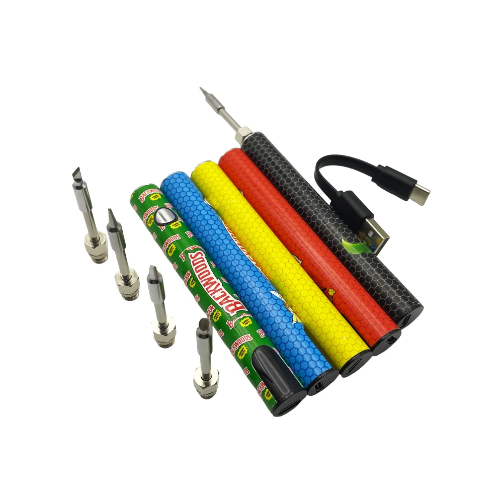 

1Pc Backwoods 1100mAh Electric Soldering Iron Pen Welding Repair Tools Pen 510 Thread Smart Display Screen Preheat VV Battery