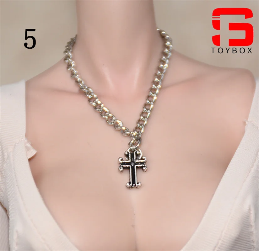 Collar personalizado a escala 1/6 para mujer, colgante, modelo de joyería, accesorios de ropa, se adapta al cuerpo de figura de acción de soldado femenino, 12"