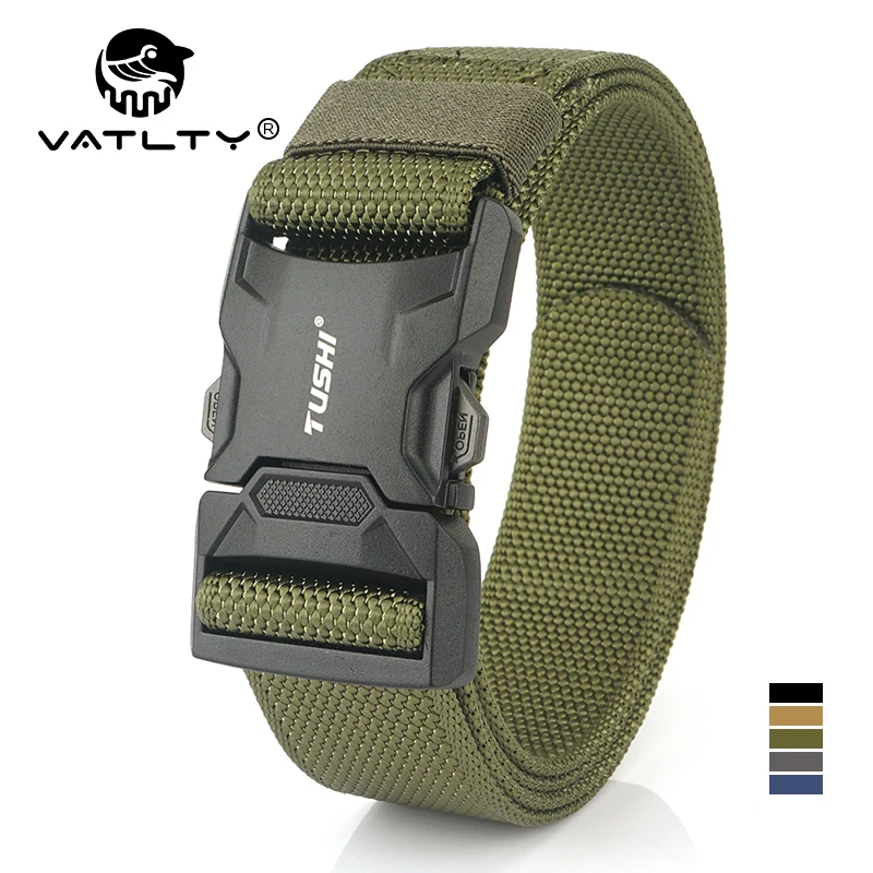 

VATLTY новый мужской нейлоновый ремень, матовая алюминиевая пряжка, быстросъемный тактический военный ремень, мягкий ремень из натурального нейлона для повседневного использования