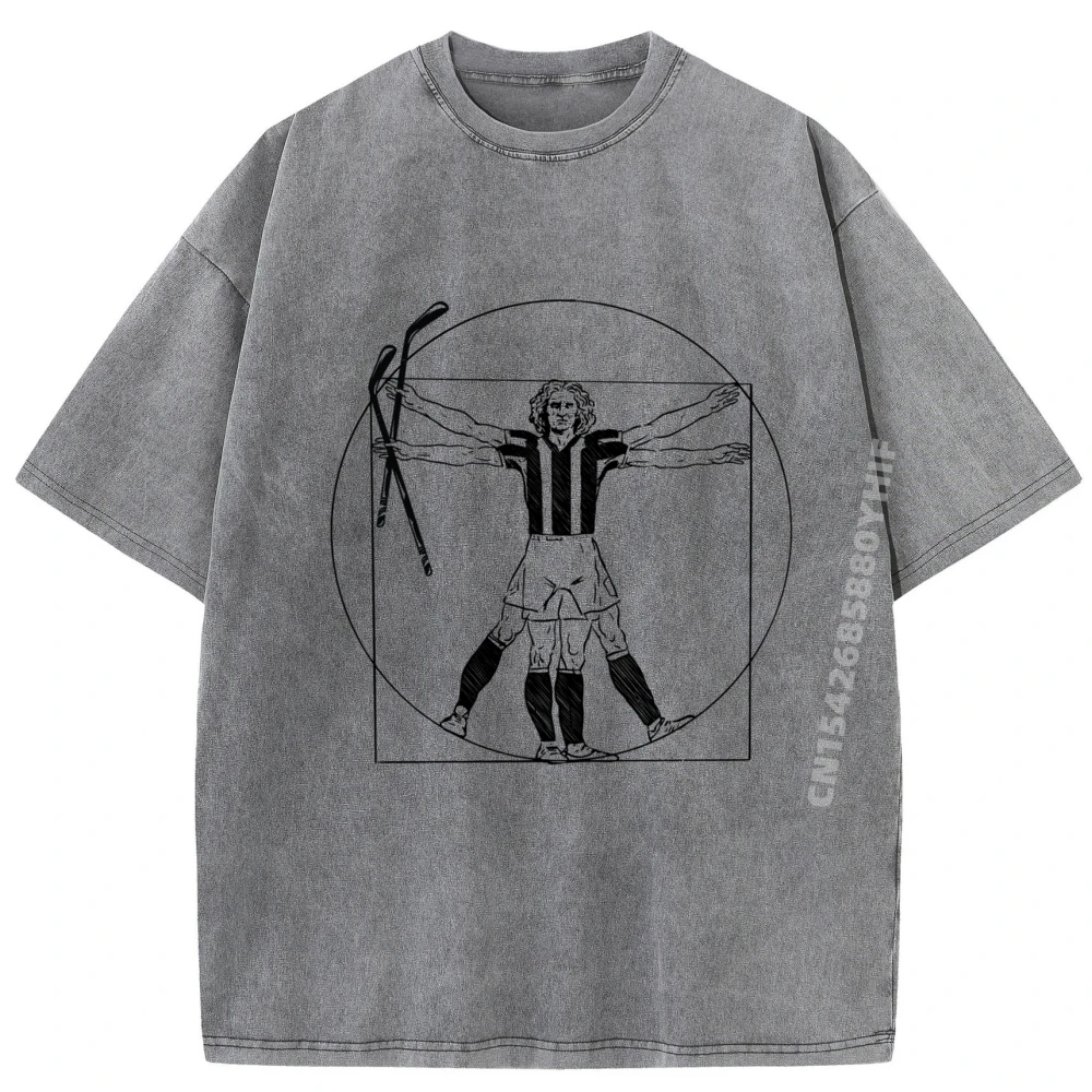 

Витрувианский человек, хоккейные забавные футболки, мужские удобные футболки высокого качества с принтом, мужская стираная одежда для отдыха