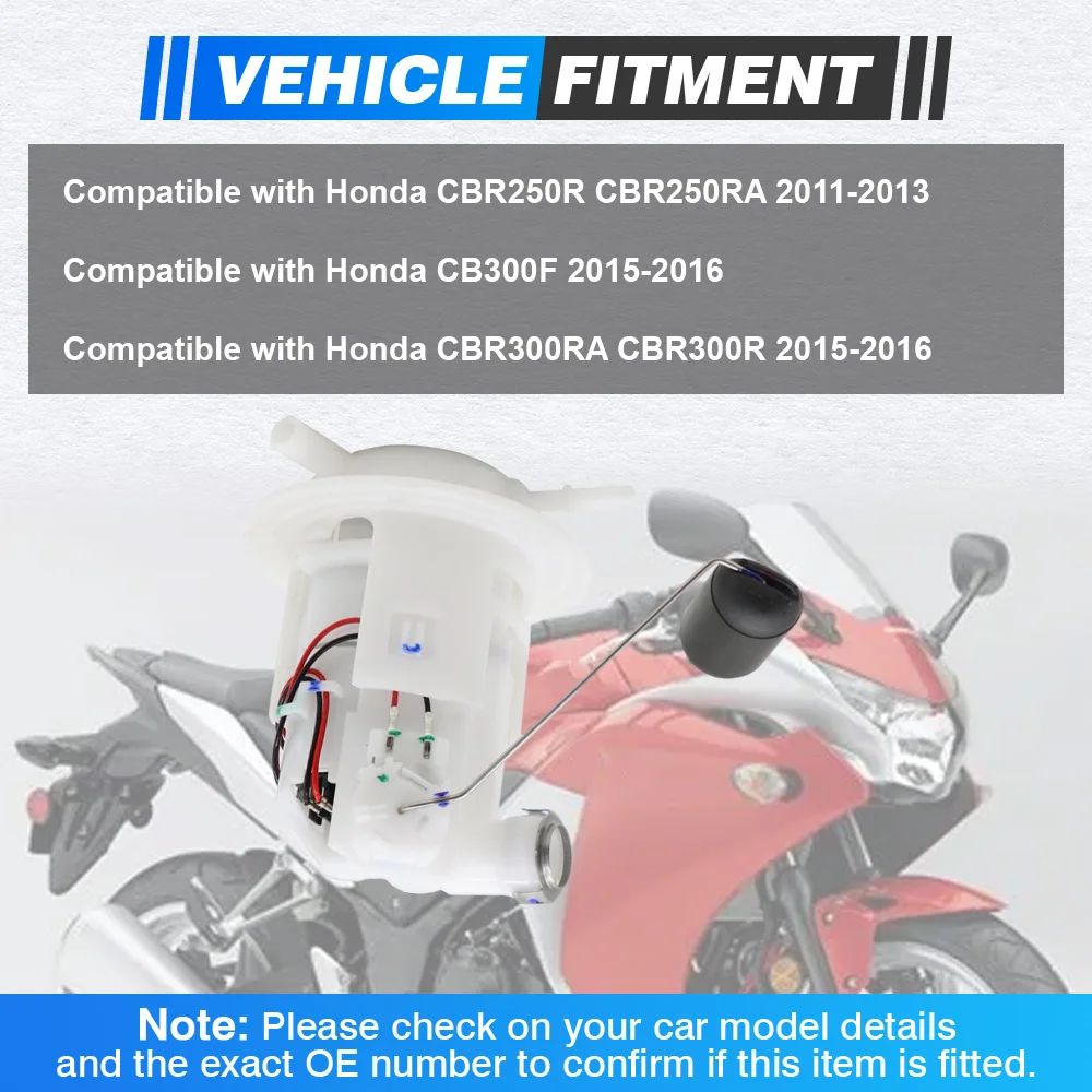 

Топливный насос в сборе 16700KYJ901 16700-KYJ-901 для Honda CBR250R CBR250RA 2011-2013 CB300F CBR300RA CBR300R 2015-2016
