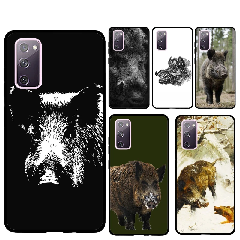 Wild Boar Phone Case For Samsung Galaxy S25 Ultra S9 S10 Plus S20 FE S21 S22 S23 S24 Ultra Back Cover