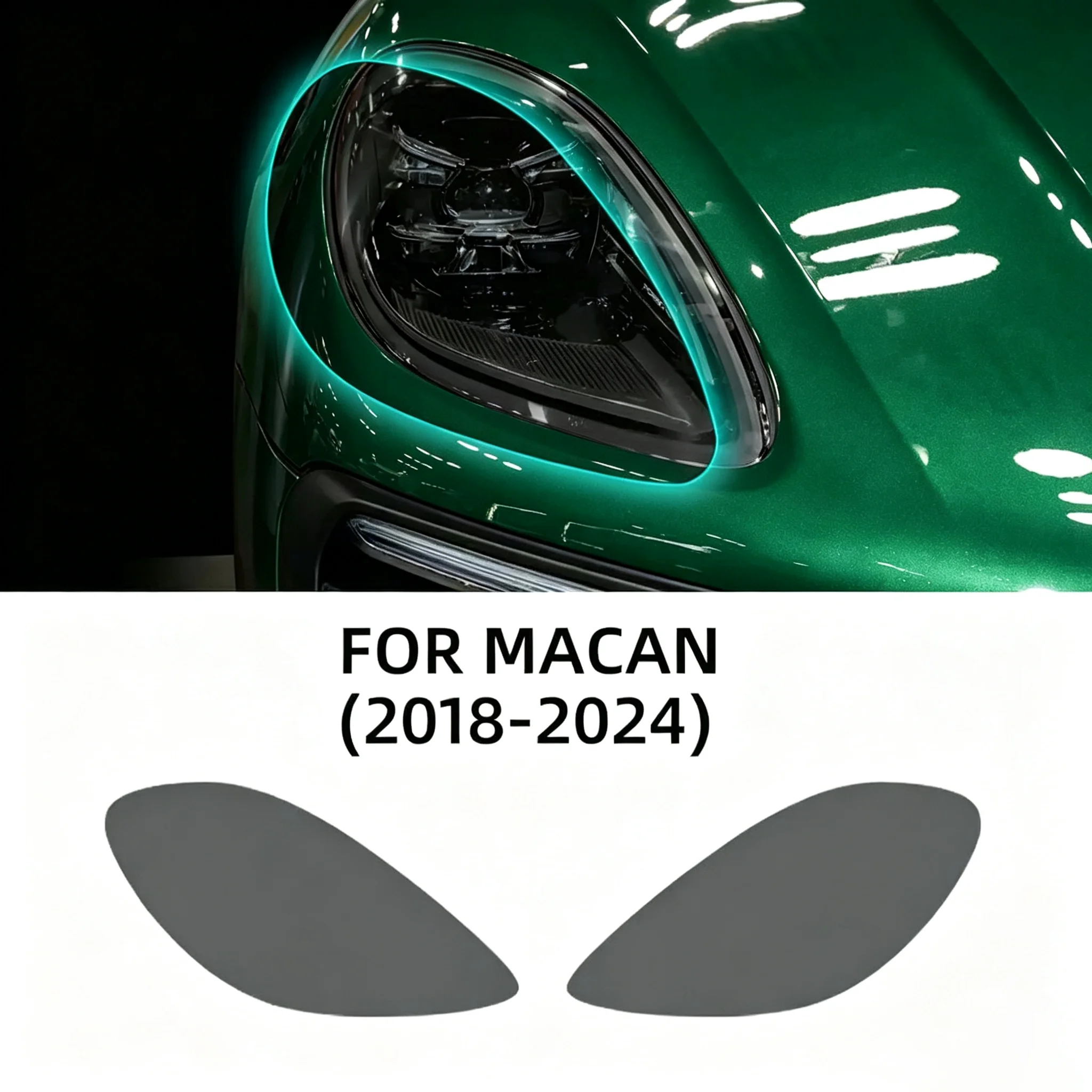 Headlight Film Clear Smoked Transparent TPU Protective Film For Porsche Macan 2018-2024 Car PPF Anti-scratch Film