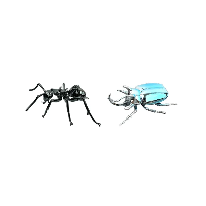 

Modern simple and luxurious insect ornaments electroplated metal butterfly beetle ant model room children room decorations