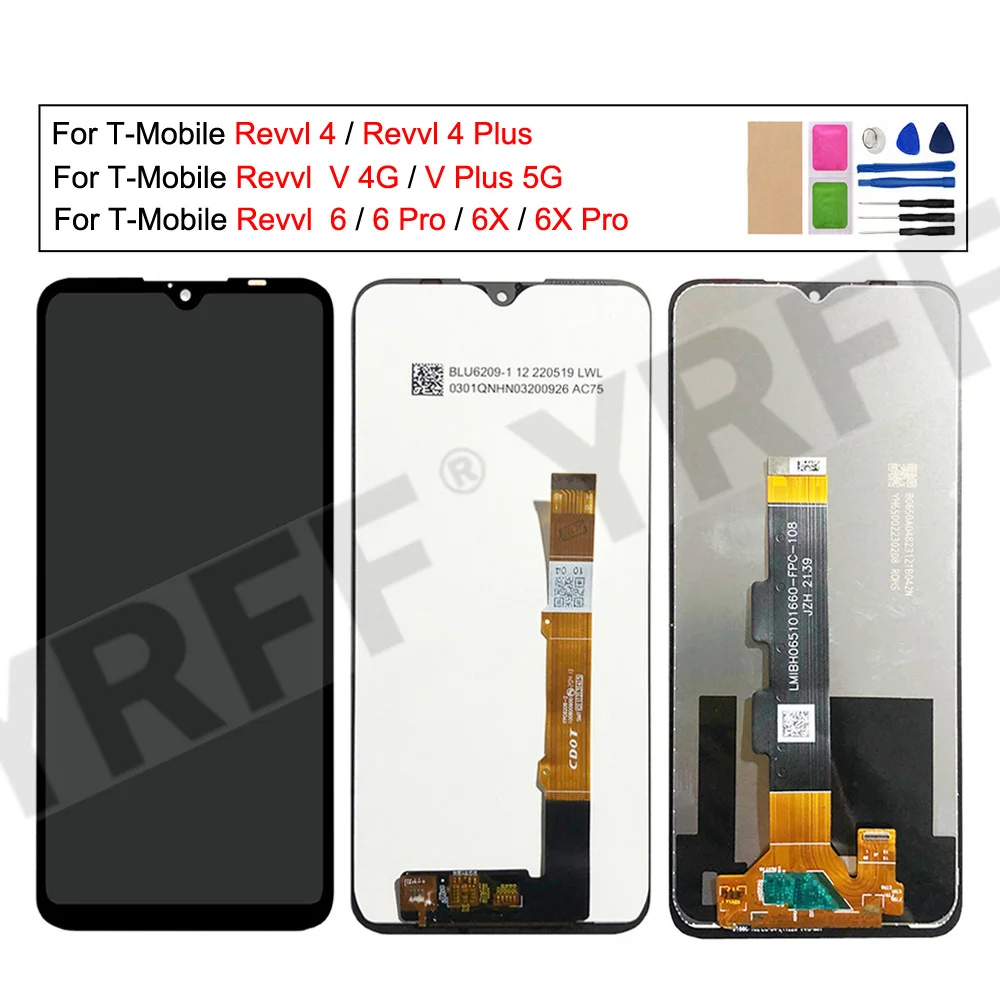 LCD Display for T-Mobile Revvl 4 Plus,V+ 5G, Revvl V 4G,Revvl 6 Pro,Revvl 6X Pro,Touch Screen Digitizer Assembly