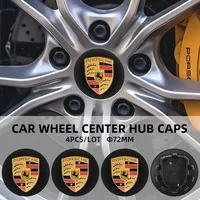 4PCS 76mm Car Wheel Hub Center Cap Cover Modified Wheel Rim Cap For Porsche Boxster Cayman Cayenne 911 Macan Panamera